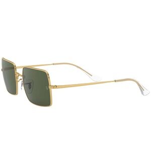 Ray-Ban Square Metal Sunglasses in Gold with Green Lenses
